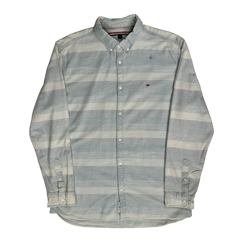 Tommy Hilfiger Striped Shirt - XL Blue Cotton