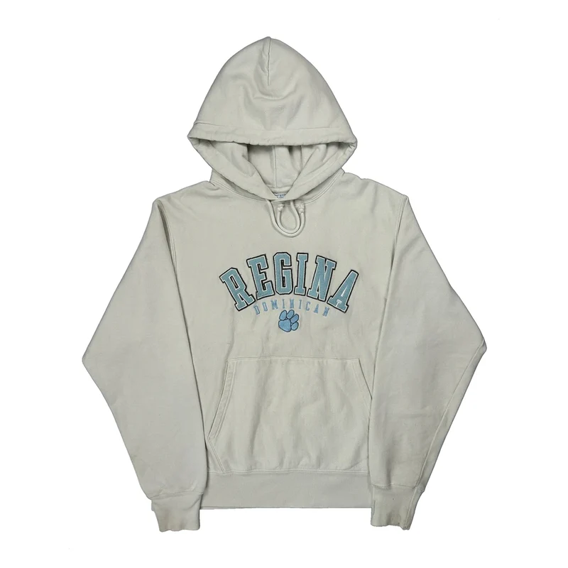 Reverse Weave Champion College Hoodie - Medium White Cotton