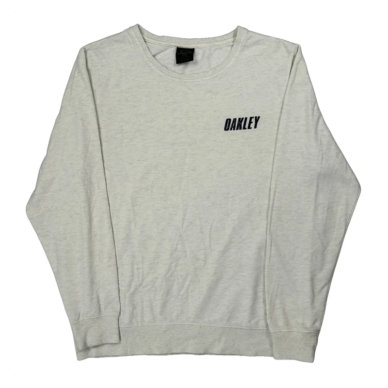 Oakley Slim Fit Sweatshirt - Large White Cotton