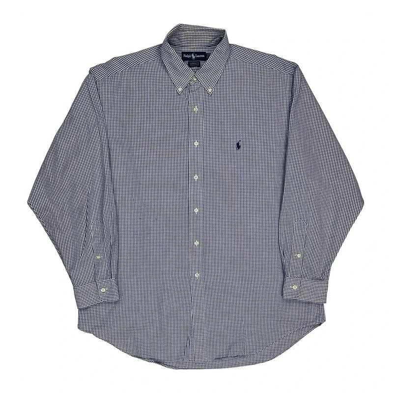 Yarmouth Ralph Lauren Checked Shirt - XL Blue Cotton