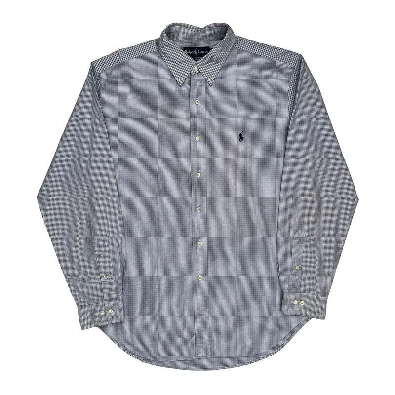 Ralph Lauren Checked Shirt - Large Blue Cotton