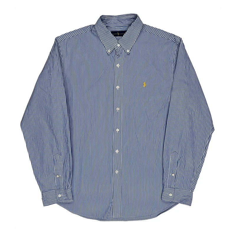 Ralph Lauren Striped Shirt - XL Blue Cotton
