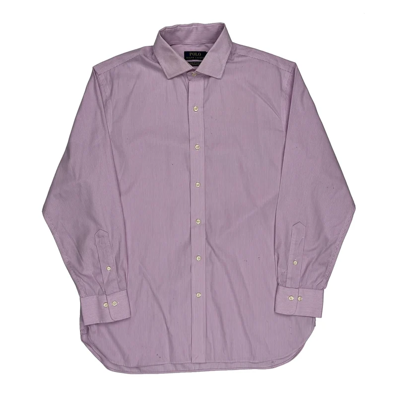 Polo By Ralph Lauren Striped Shirt - Large Pink Cotton