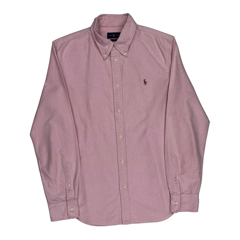 Ralph Lauren Slim Fit Shirt - Large Pink Cotton