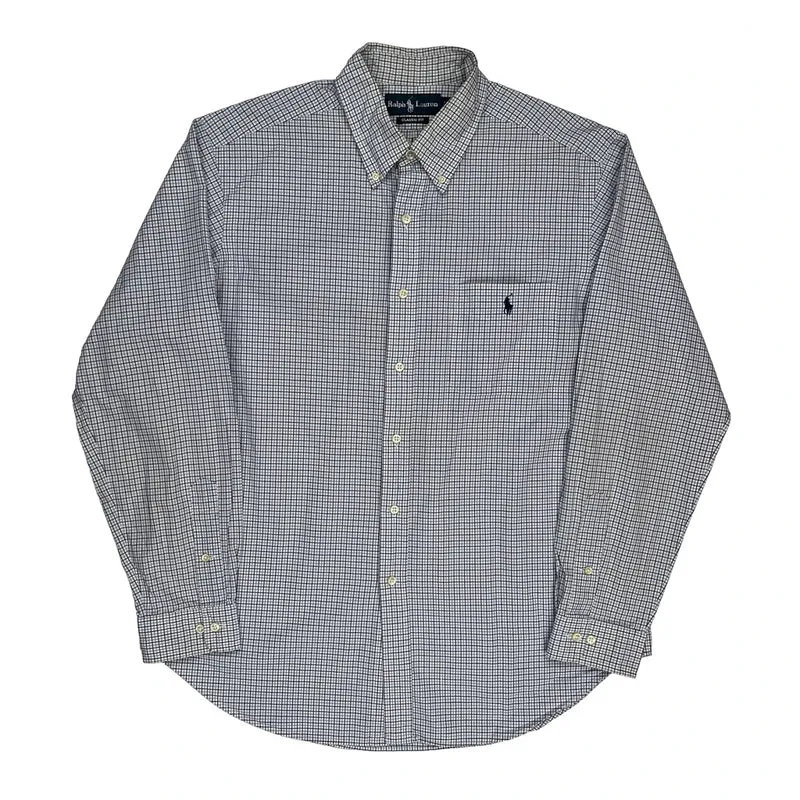 Ralph Lauren Checked Shirt - Large Blue Cotton