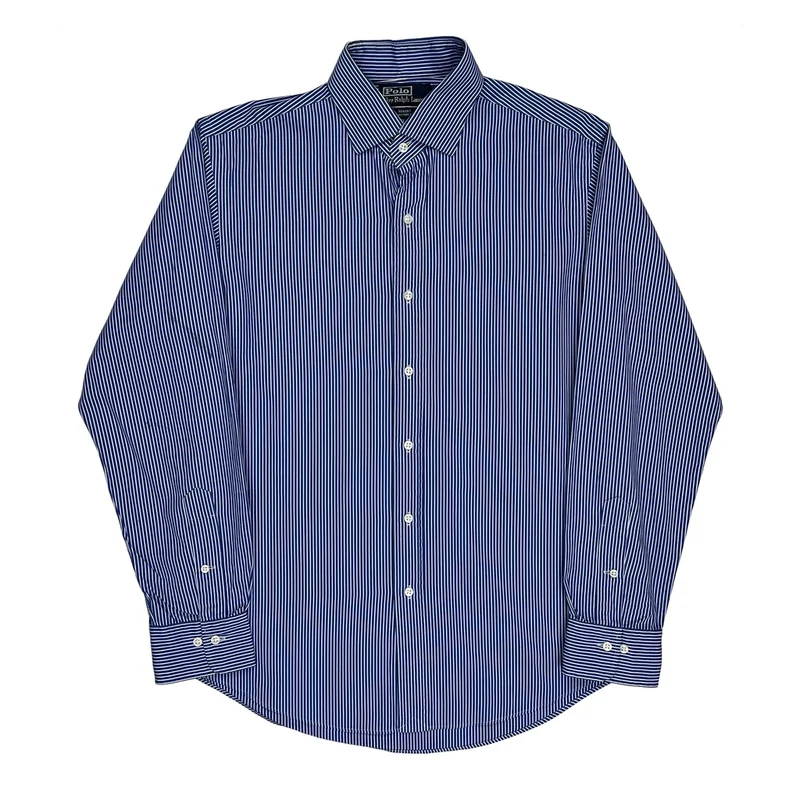 Polo By Ralph Lauren Striped Shirt - Large Blue Cotton