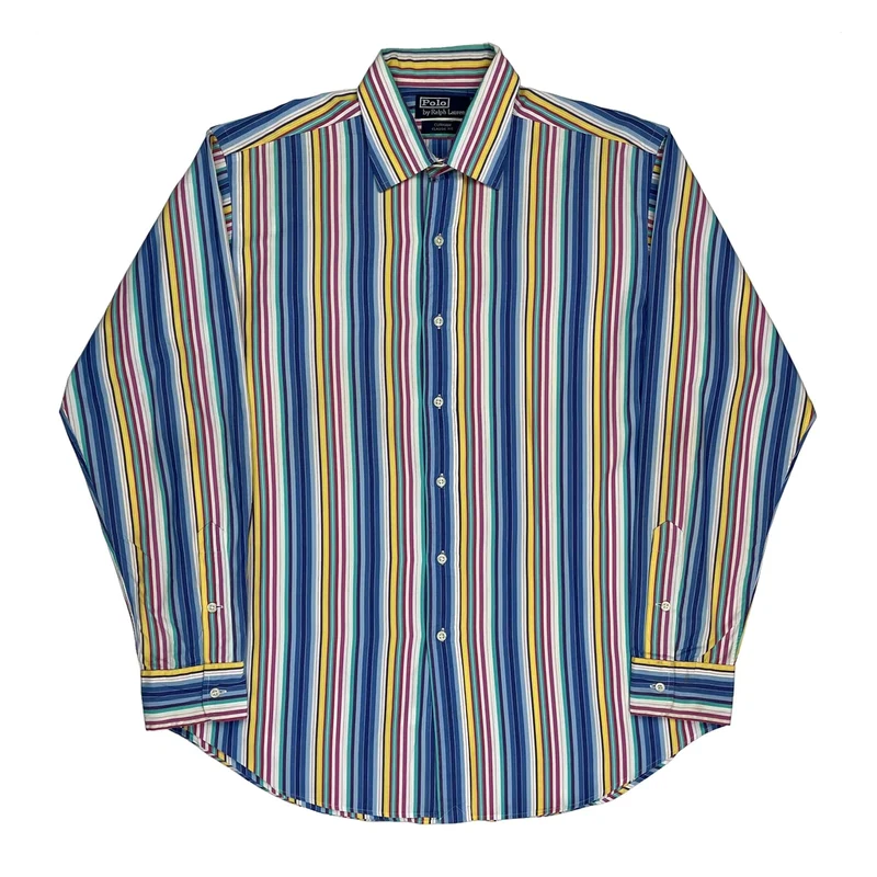 Polo By Ralph Lauren Striped Shirt - Large Multicoloured Cotton