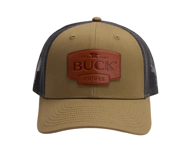 Buck Leather Patch Mesh Snapback