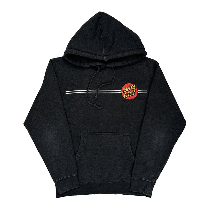 Skateboarding Santa Cruz Graphic Hoodie - Medium Black Cotton