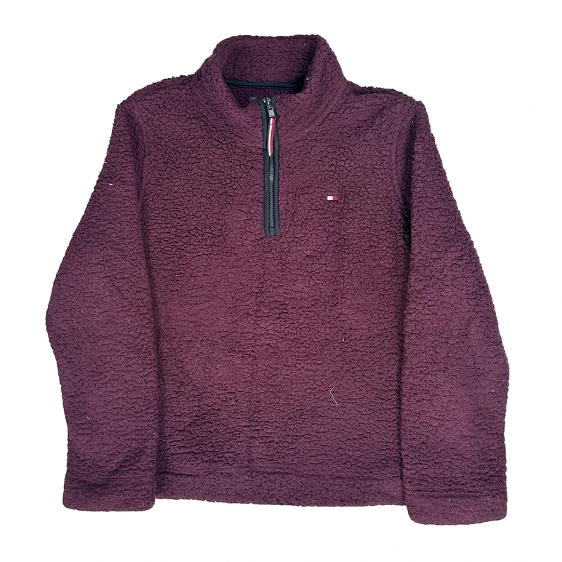 Tommy Hilfiger Fleece - XL Burgundy Polyester