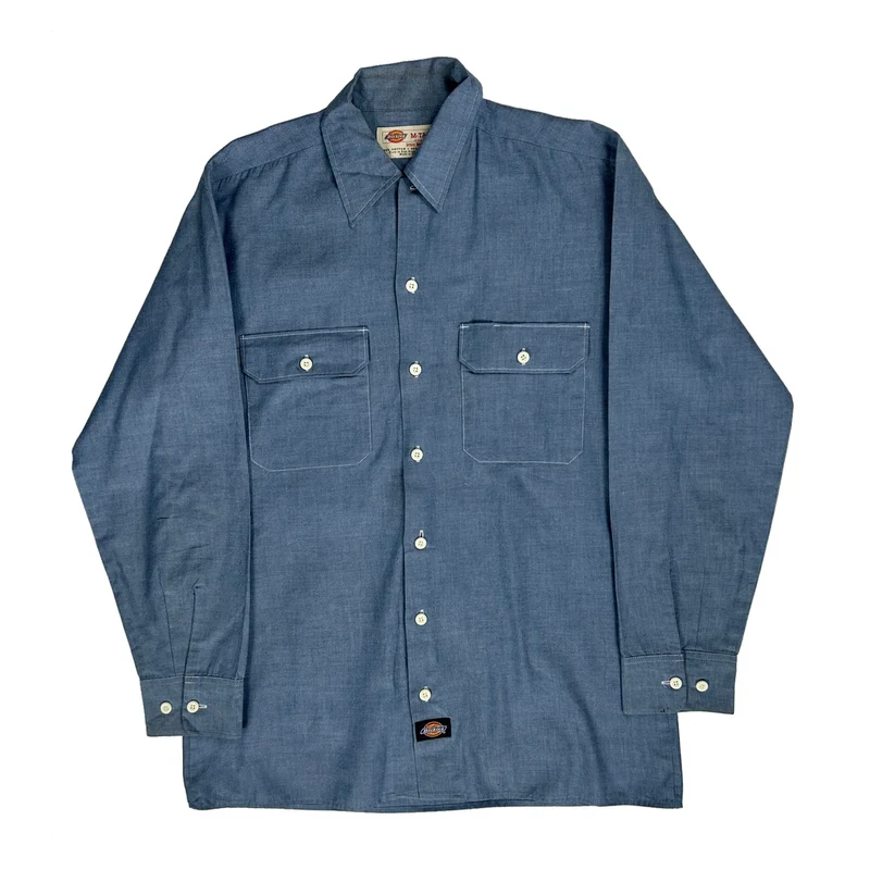 Dickies Shirt - Medium Blue Cotton Blend