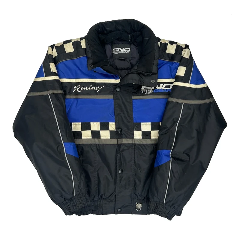 Racing Sno Gear Motorcycle Ski Jacket - Medium Black Polyester