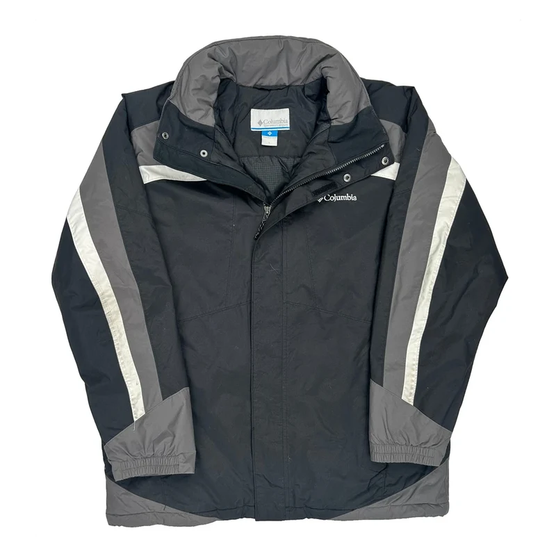 Columbia Contrast Stitch Ski Jacket - Large Black Polyester