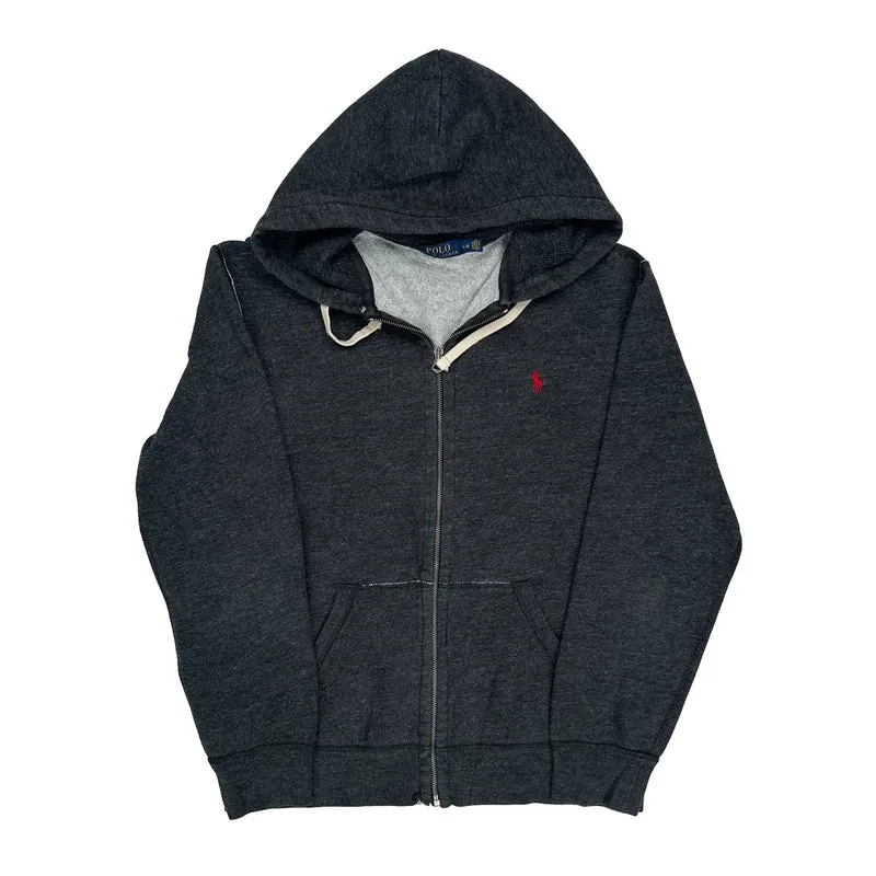 Polo By Ralph Lauren Hoodie - Large Grey Cotton