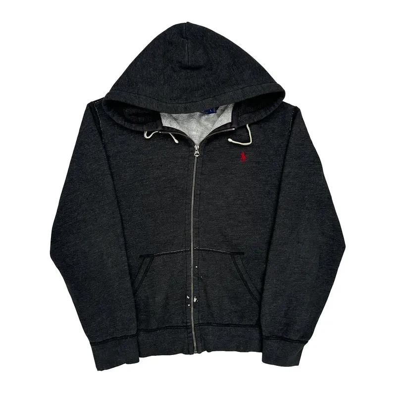 Polo By Ralph Lauren Hoodie - Large Grey Cotton