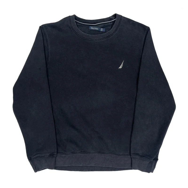 Nautica Sweatshirt - Large Black Cotton