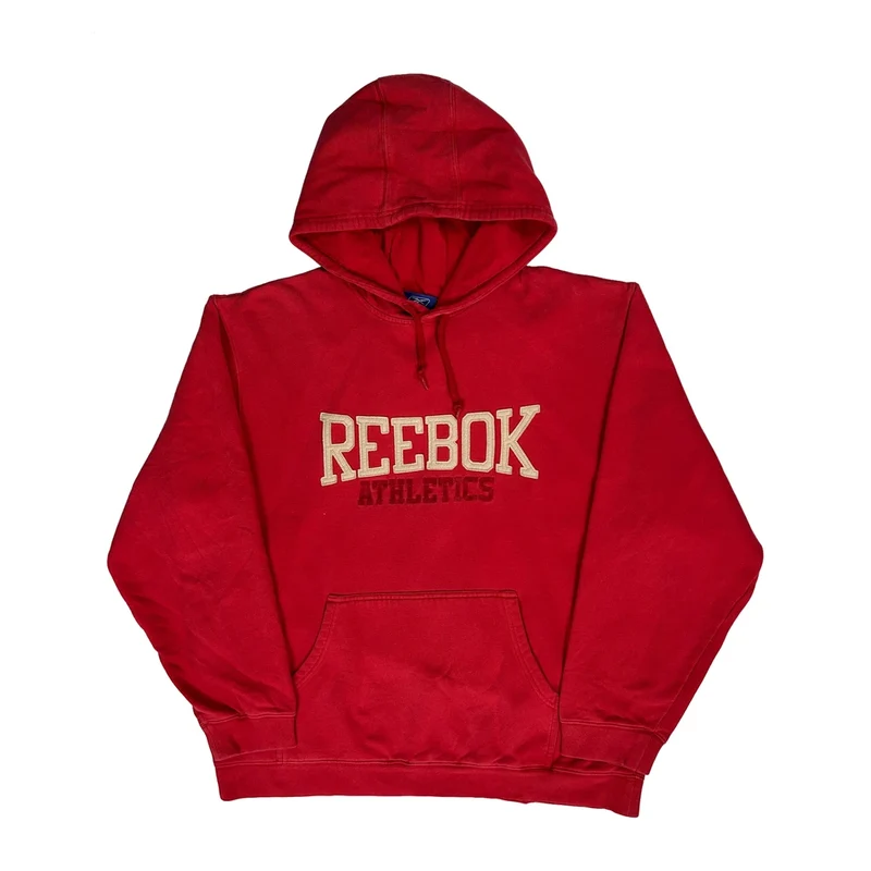 Reebok Spellout Hoodie - XL Red Cotton