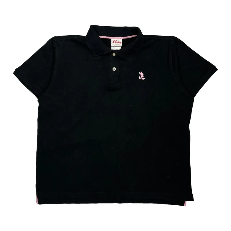 Disney Polo Shirt - Large Black Cotton