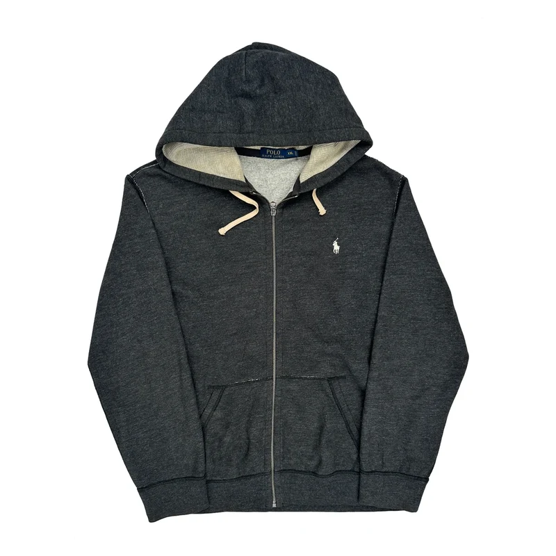 Polo By Ralph Lauren Hoodie - 2XL Grey Cotton Blend