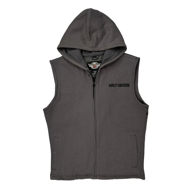 Harley Davidson Hoodie - Small Grey Cotton