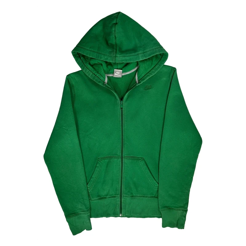 Nike Hoodie - Large Green Cotton