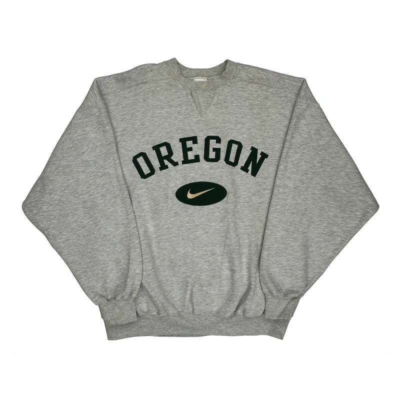 Oregon Nike College Sweatshirt - Large Grey Cotton