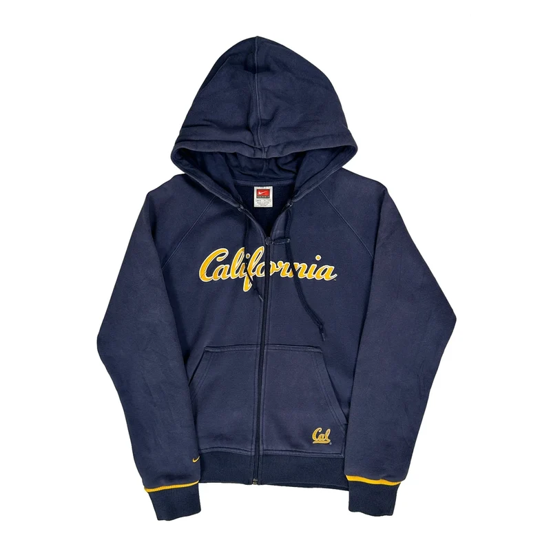 California Nike College Hoodie - Medium Navy Cotton