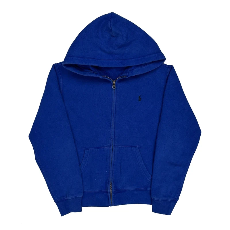 Polo By Ralph Lauren Hoodie - Small Blue Cotton