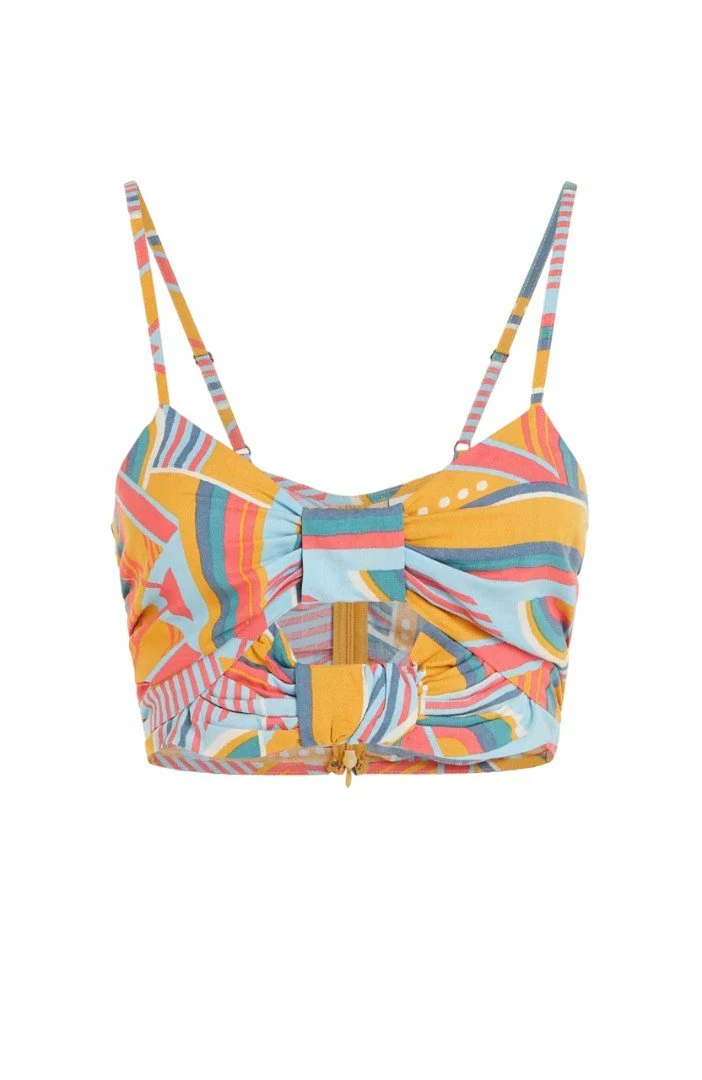 Farrah WOW Tanktop | Yellow Art Geo