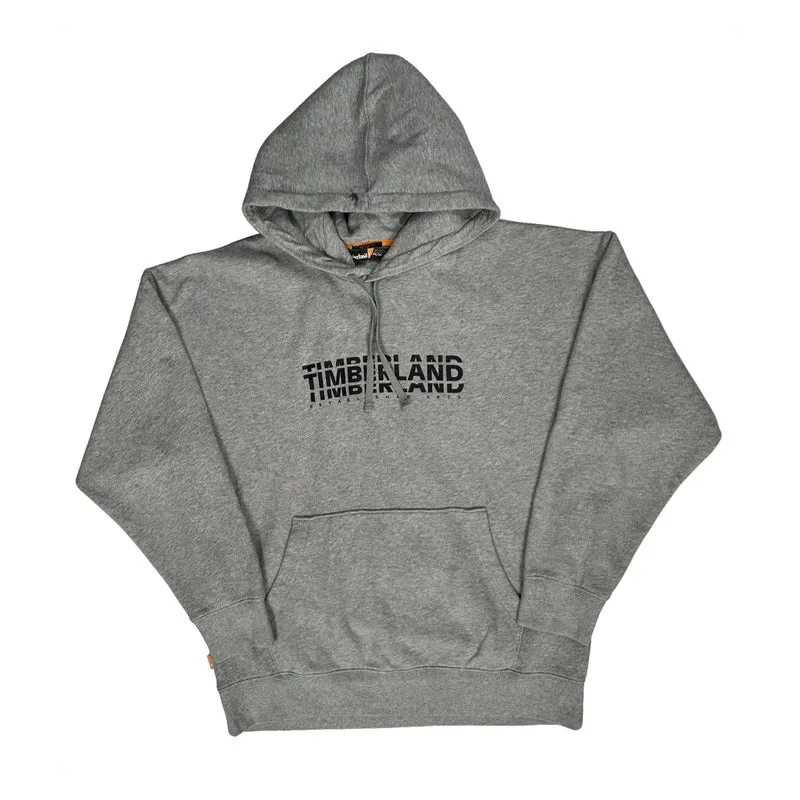 Timberland Spellout Hoodie - Medium Grey Cotton