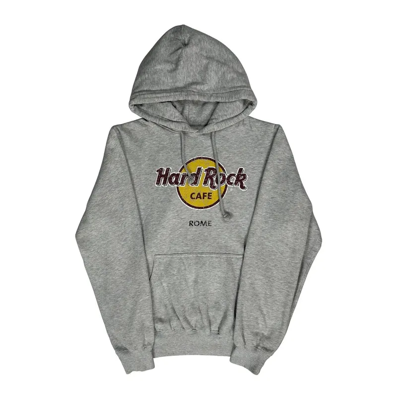 Rome Hard Rock Cafe Hoodie - Medium Grey Cotton Blend