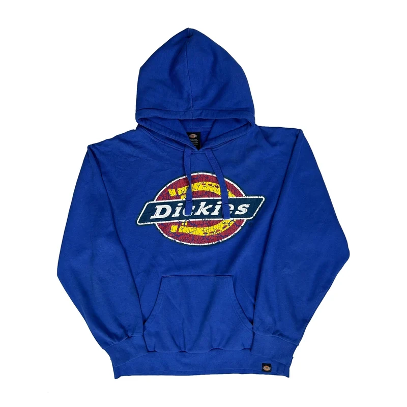 Dickies Graphic Hoodie - XL Blue Polyester Blend