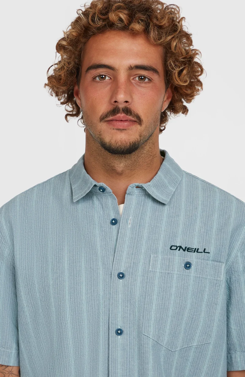 Jacquard Stripe overhemd | Blue Cali Stripe