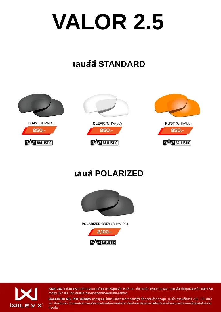 Wiley-X Valor Lens Only