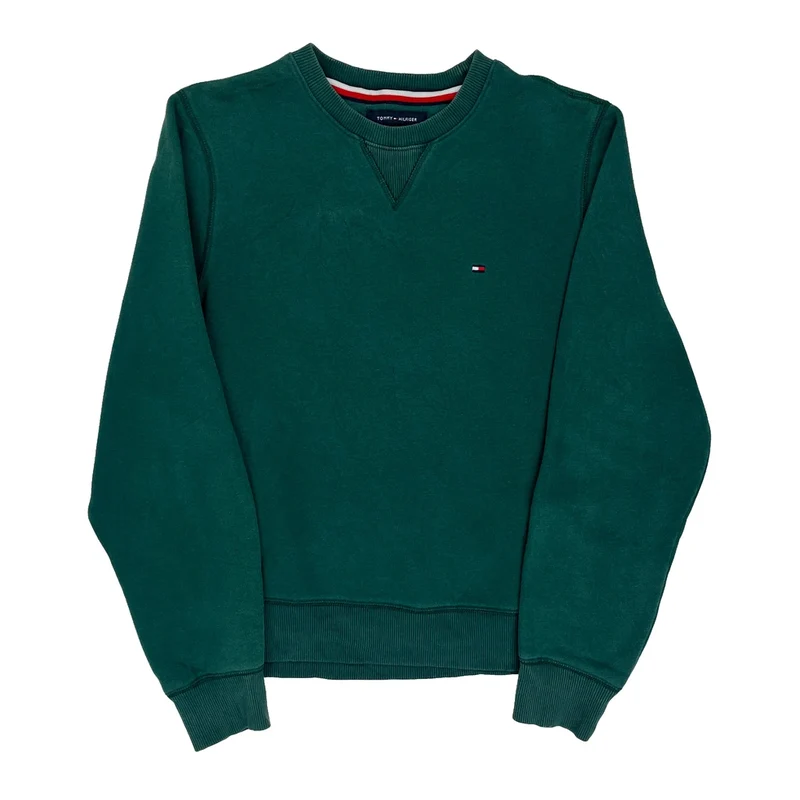 Tommy Hilfiger Sweatshirt - Small Green Cotton