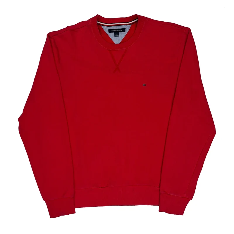 Tommy Hilfiger Sweatshirt - Large Red Cotton