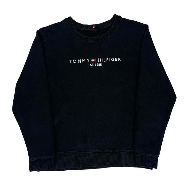Tommy Hilfiger Sweatshirt - Medium Black Cotton