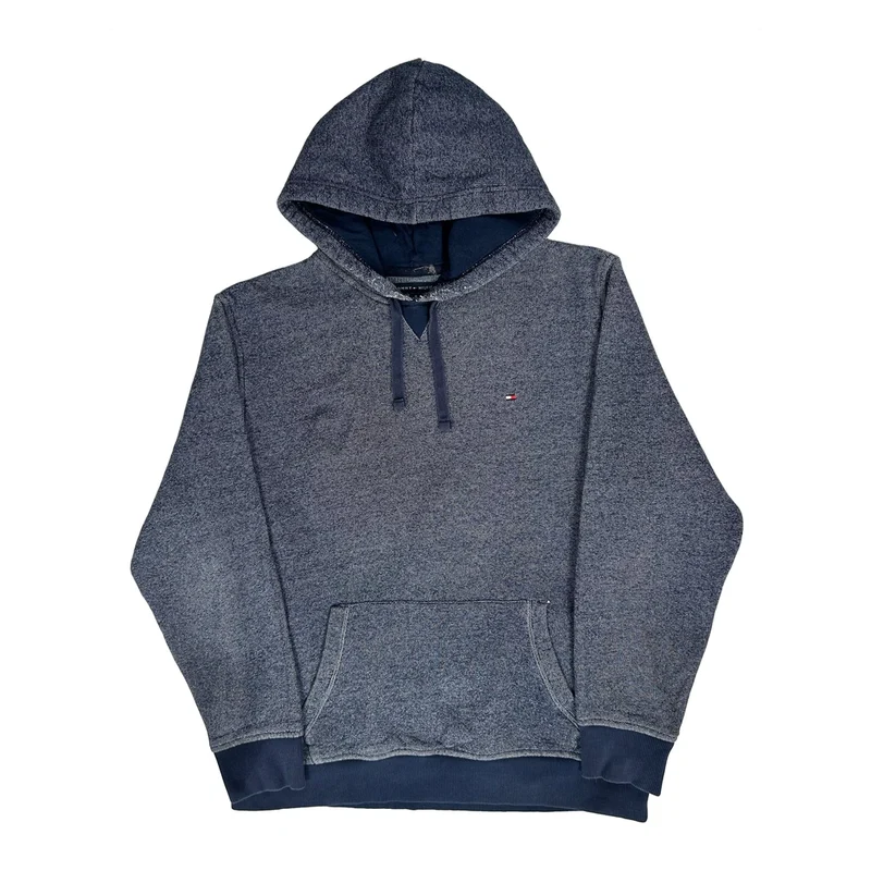 Tommy Hilfiger Hoodie - XL Blue Cotton Blend