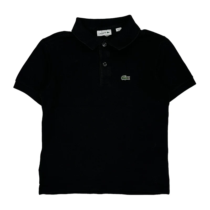 Age 10 Lacoste Polo Shirt - Medium Black Cotton