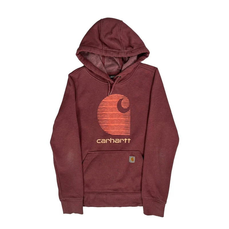 Rain Defender Carhartt Hoodie - Small Burgundy Cotton