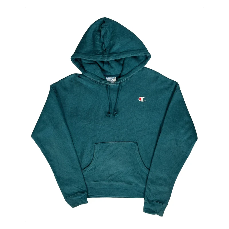 Reverse Weave Champion Hoodie - Medium Green Cotton