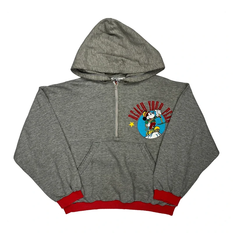 Mount Everest Mickey & Co. Graphic Hoodie - Small Grey Cotton