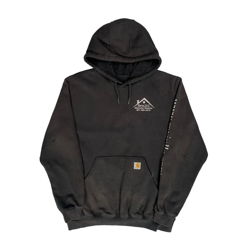 Remodel Restore Carhartt Hoodie - Large Black Cotton