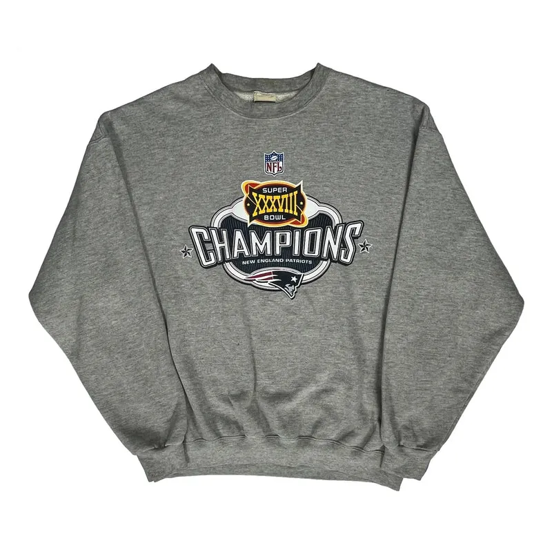 New England Patriots Lee Nfl Sweatshirt - XL Grey Cotton