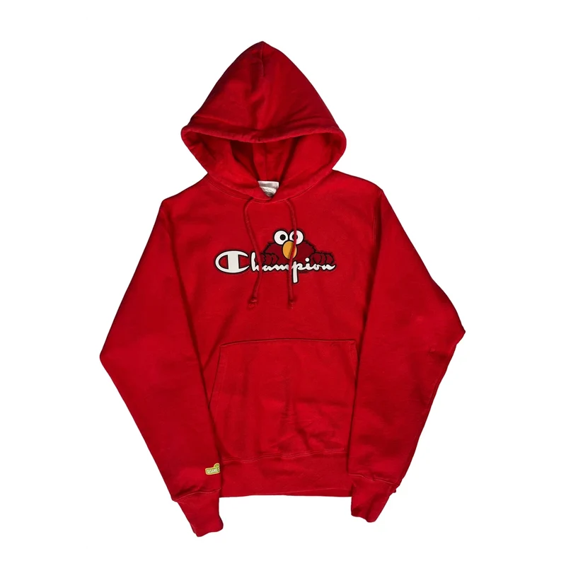 Sesame Street Champion Reverse Weave Hoodie - Small Red Cotton