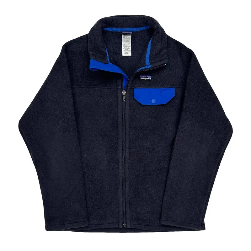 Age 10 Synchilla Patagonia Fleece Jacket - Medium Navy Polyester