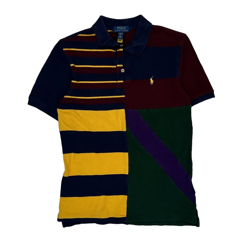 Age 14-16 Polo By Ralph Lauren Striped Polo Shirt - Large Multicoloured Cotton