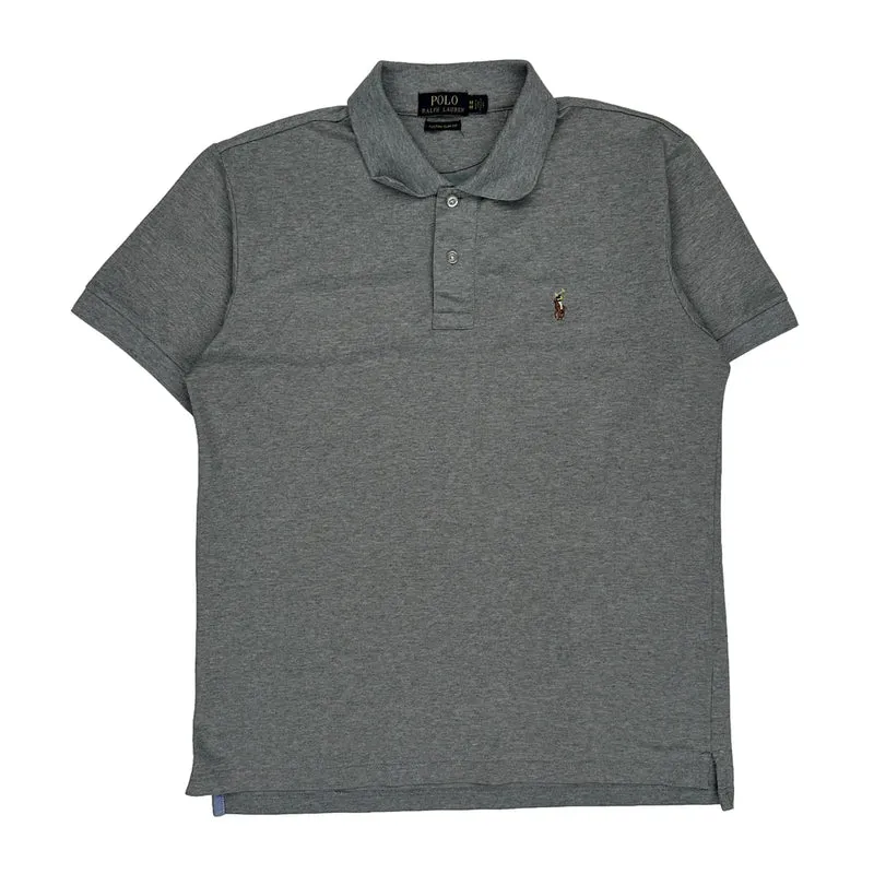 Polo By Ralph Lauren Slim Fit Polo Shirt - Medium Grey Cotton