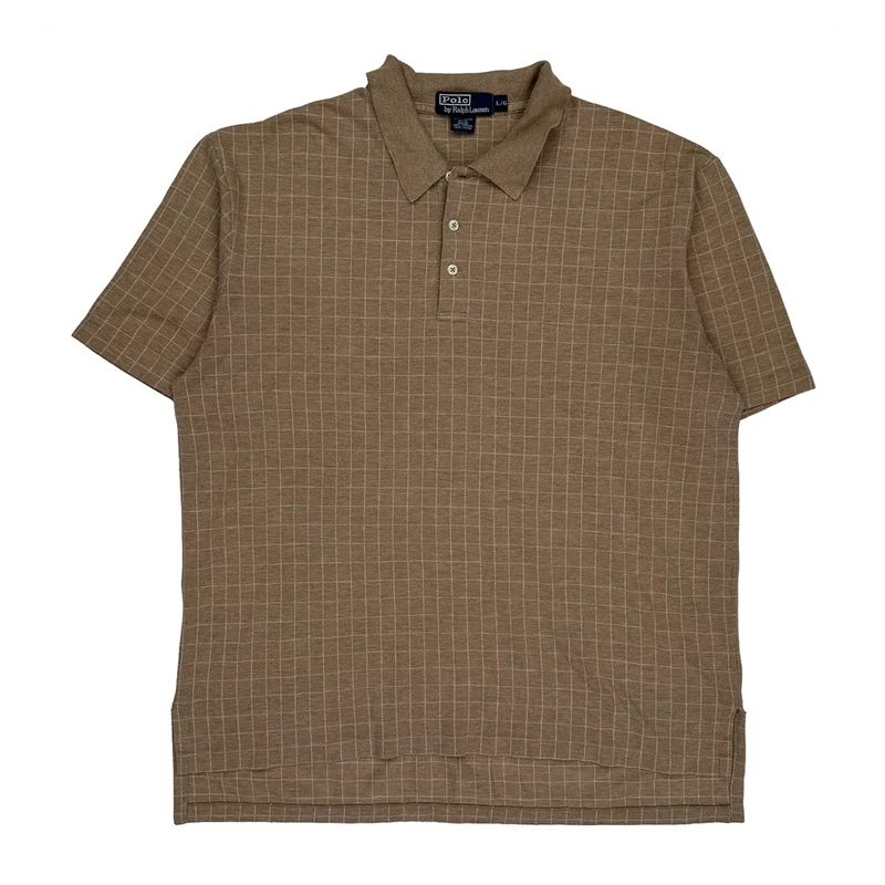 Polo By Ralph Lauren Polo Shirt - Large Brown Cotton