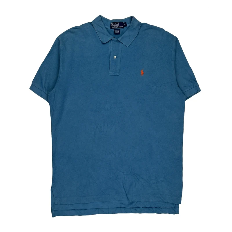 Polo By Ralph Lauren Polo Shirt - Large Blue Cotton
